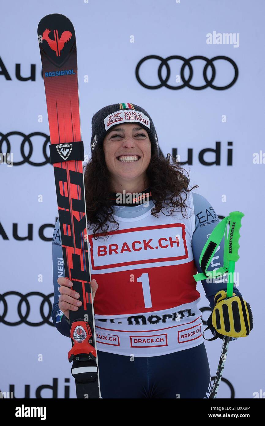 St.Moritz, Switzerland. 09th Dec, 2023. ALPINE SKIING - FIS WC 2023-2024 Women's World Cup DH Image shows: BRIGNONE Federica (ITA) - 3rd CLASSIFIED Credit: Independent Photo Agency/Alamy Live News Stock Photo