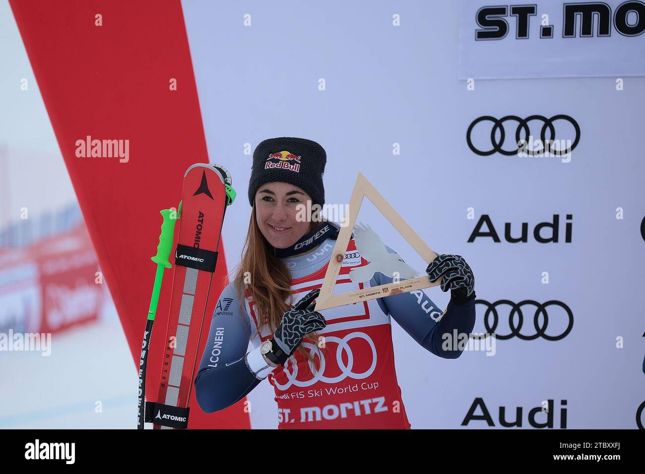 St.Moritz, Switzerland. 09th Dec, 2023. ALPINE SKIING - FIS WC 2023-2024 Women's World Cup DH Image shows: GOGGIA Sofia (ITA) - SECOND CLASSIFIED Credit: Independent Photo Agency/Alamy Live News Stock Photo