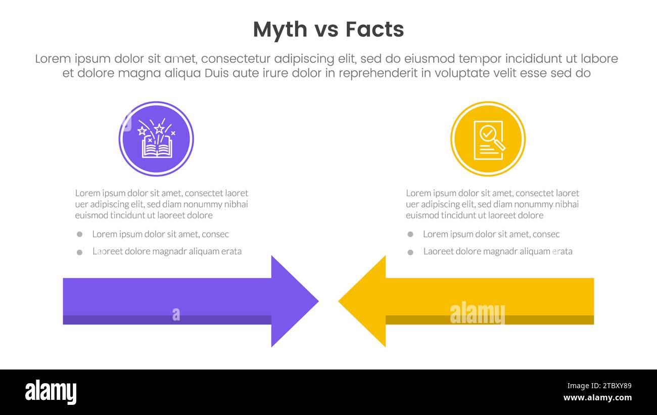 fact vs myth comparison or versus concept for infographic template
