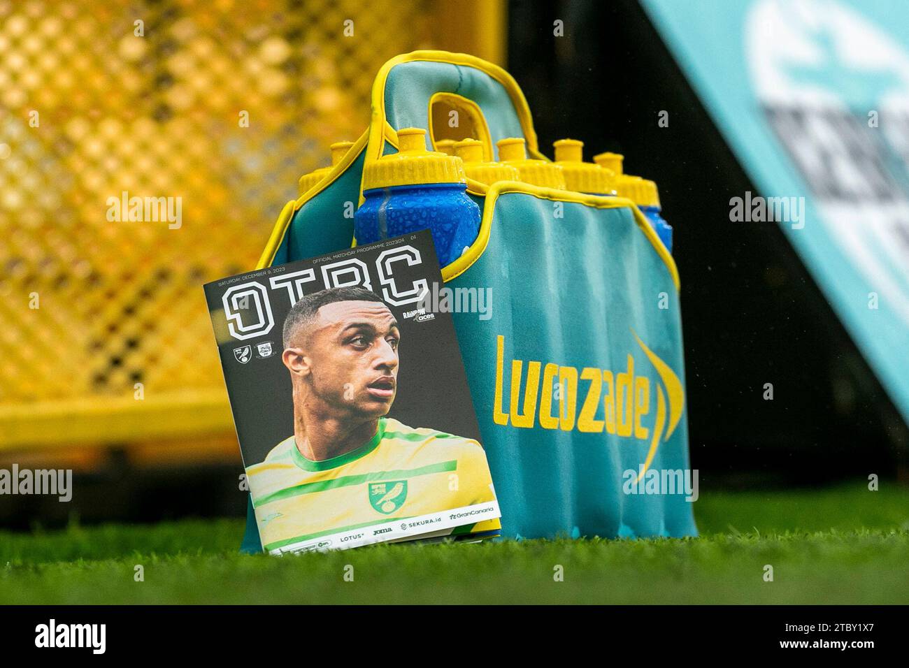 Match day program before the Sky Bet Championship match between Norwich City and Preston North End at Carrow Road, Norwich on Saturday 9th December 2023. (Photo: David Watts | MI News) Credit: MI News & Sport /Alamy Live News Stock Photo