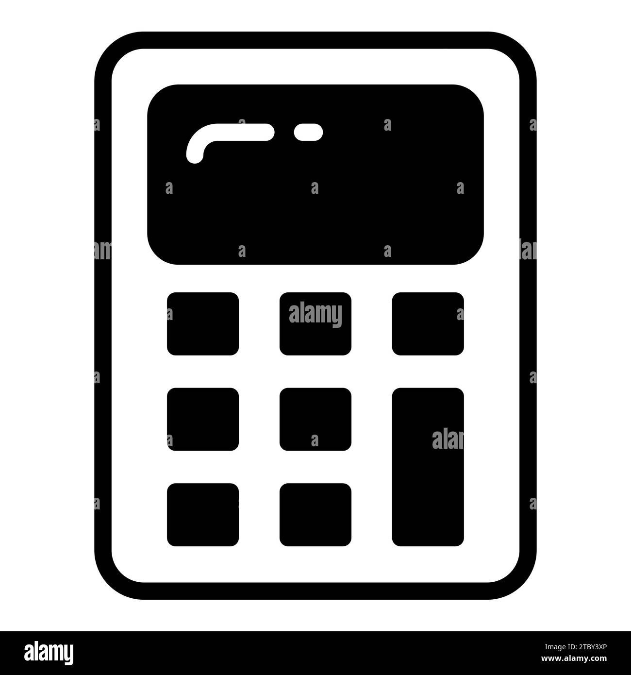 calculator vector glyph icon, school and education icon Stock Vector