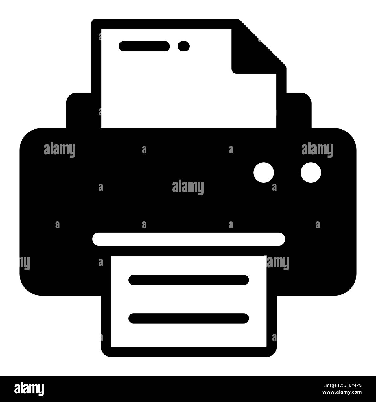 printer vector glyph icon, school and education icon Stock Vector