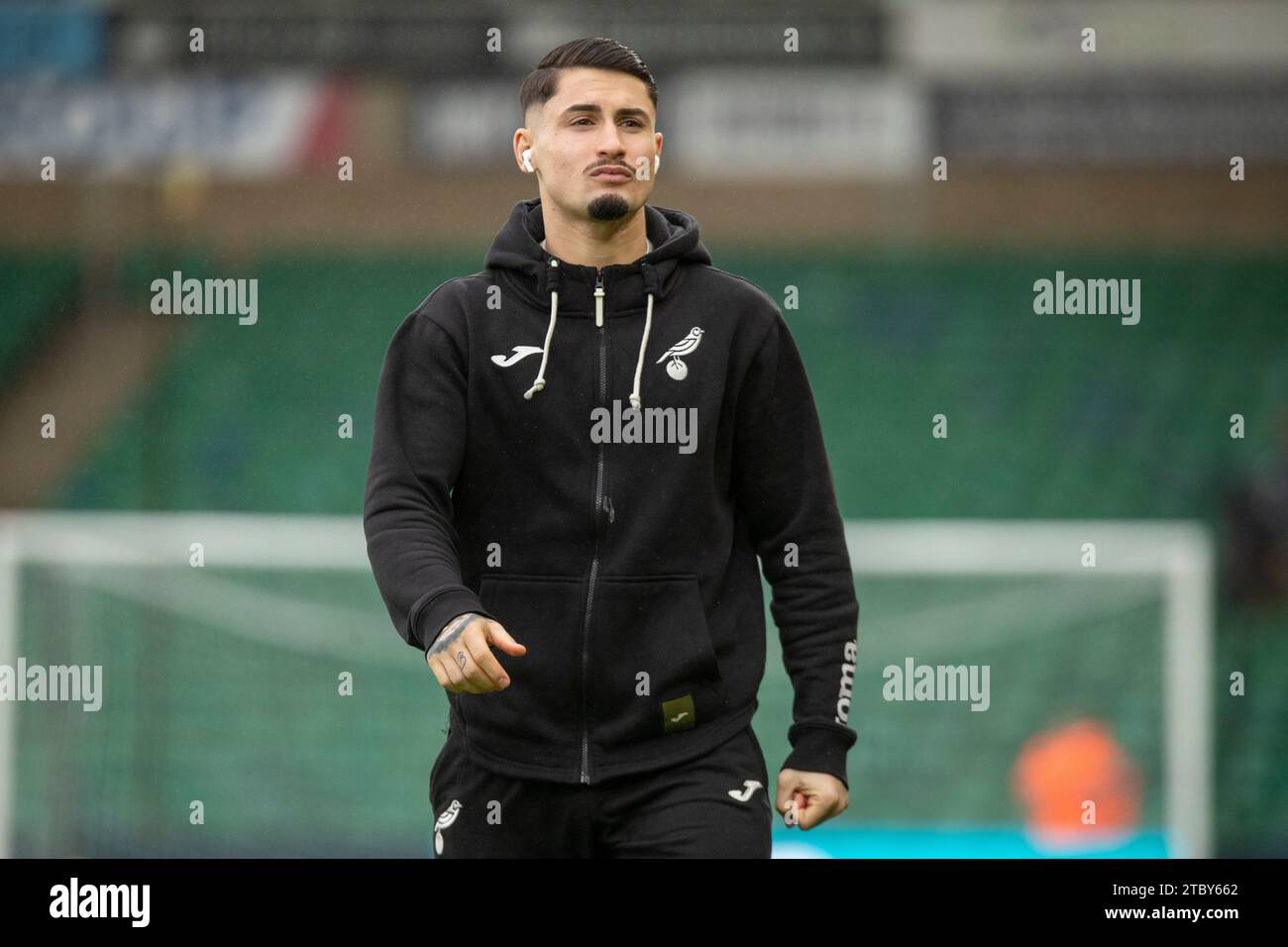 Norwich City Borja Sainz inspecting the pitch before the Sky Bet Championship match between Norwich City and Preston North End at Carrow Road, Norwich on Saturday 9th December 2023. (Photo: David Watts | MI News) Credit: MI News & Sport /Alamy Live News Stock Photo