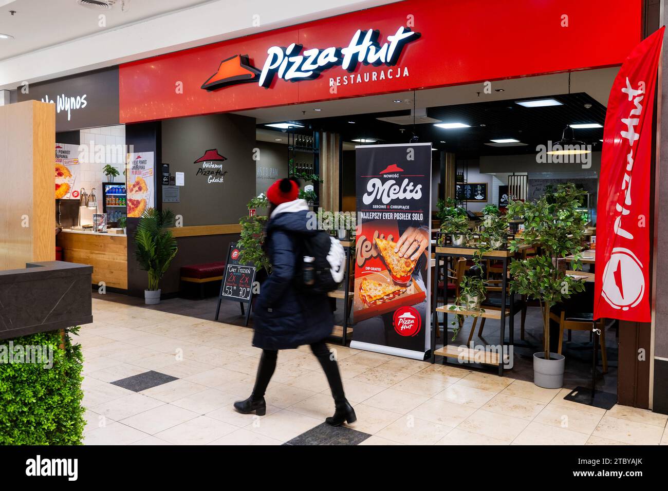 Pizza Hut restaurant seen inside a shopping mall in Gdansk Stock Photo Alamy