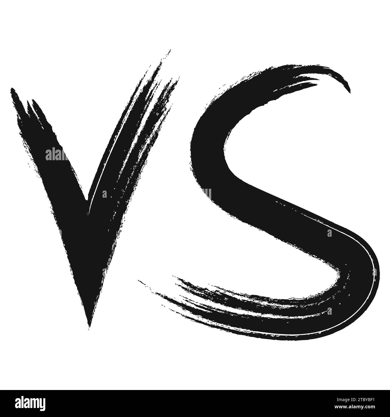 Icon competition battle versus, letters vs symbol fight v s Stock Vector