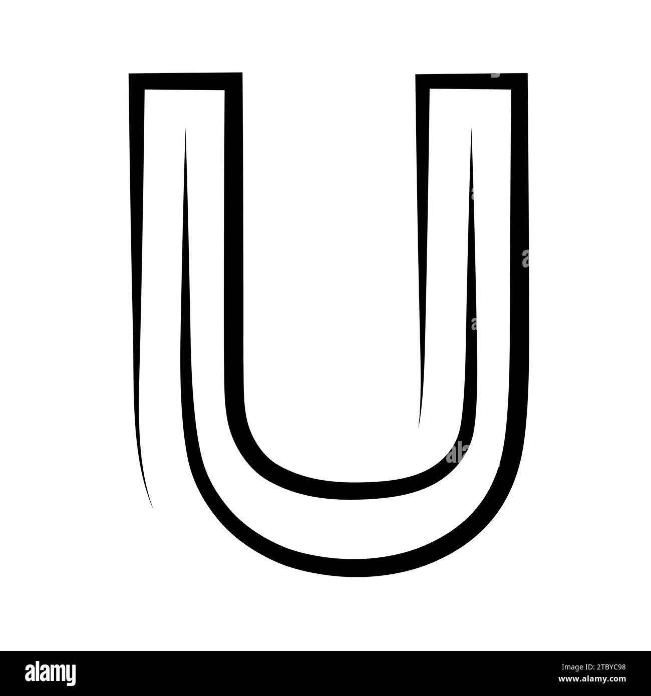 U logo studio letter, u design icon logotype technology font Stock Vector