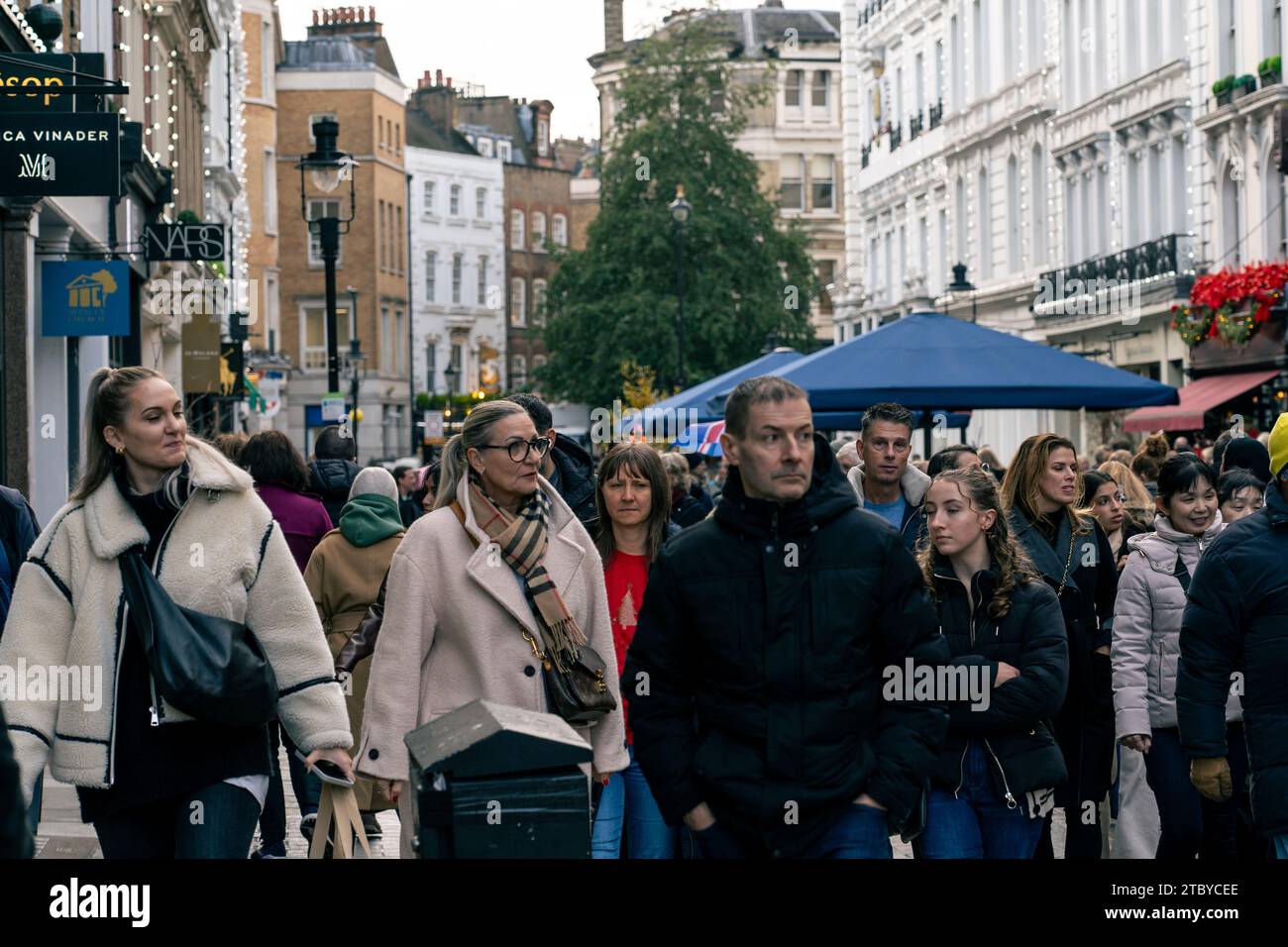 Crowd in London, busy daily life in London, people on the street Stock Photo