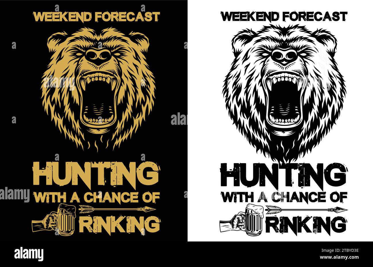 hunting tshirt design vector file, eps Stock Vector