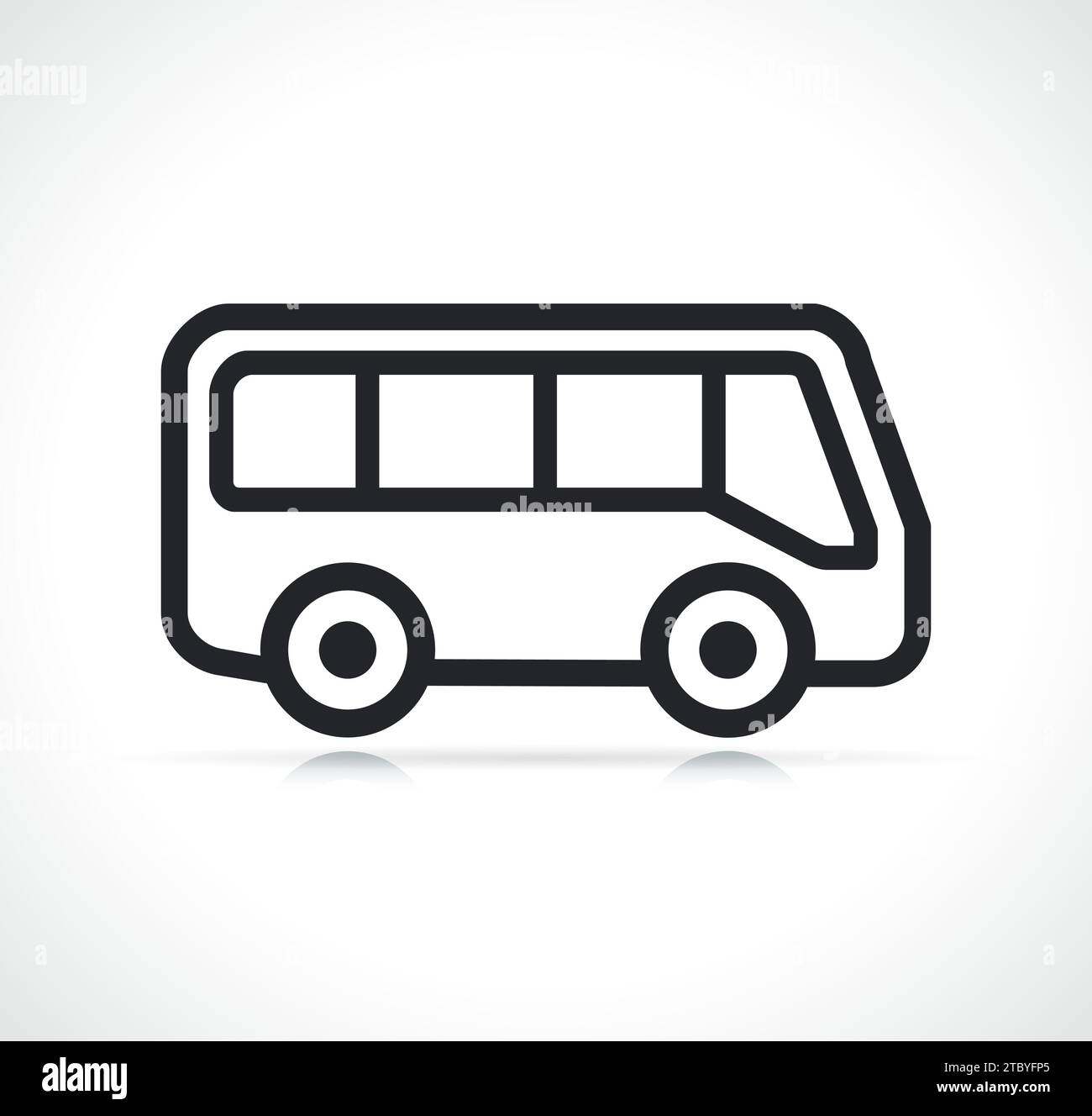 Illustration of bus icon on white background Stock Vector Image & Art ...