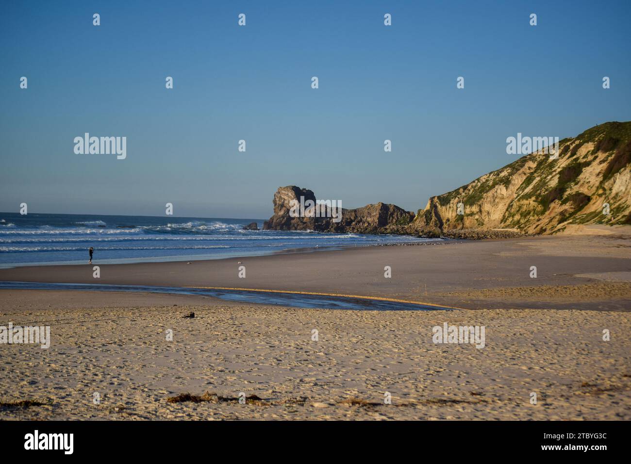 Sun kissing a Portuguese beach Stock Photo Alamy