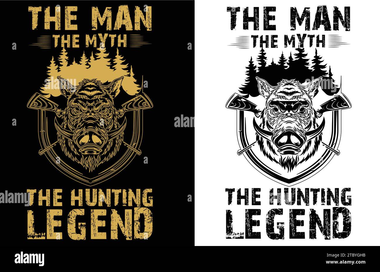 hunting tshirt design vector file, eps Stock Vector