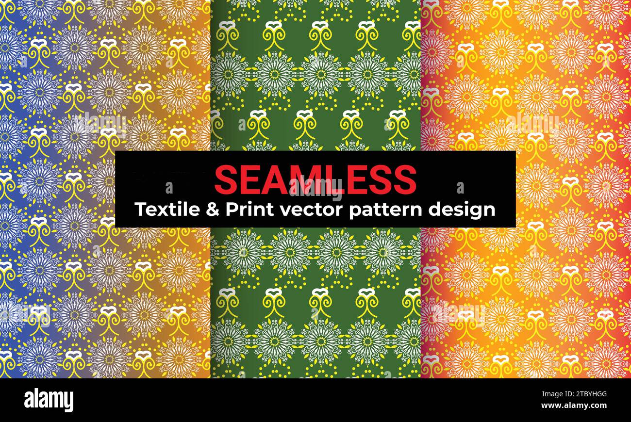 seamless textile repeat fabric vector watercolor or Geometric modern unique pattern design Stock Vector
