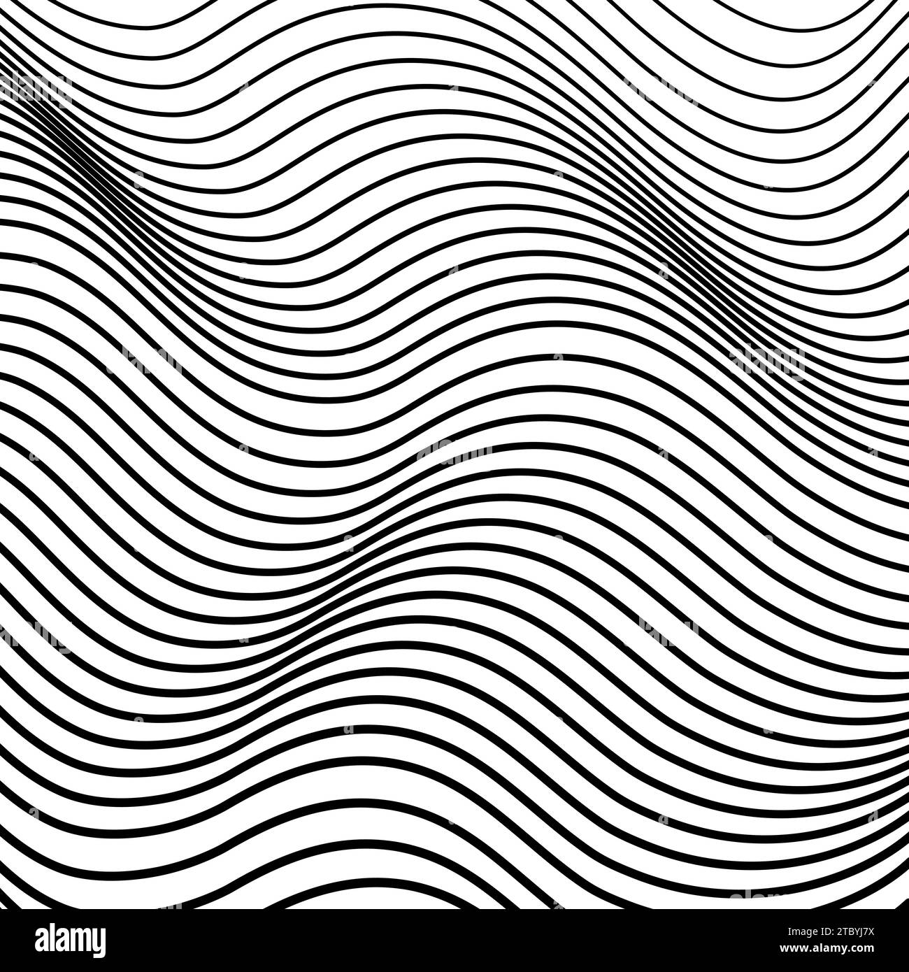 Wave stripe background. Ripple striped texture curve lines background Stock Vector Image & Art