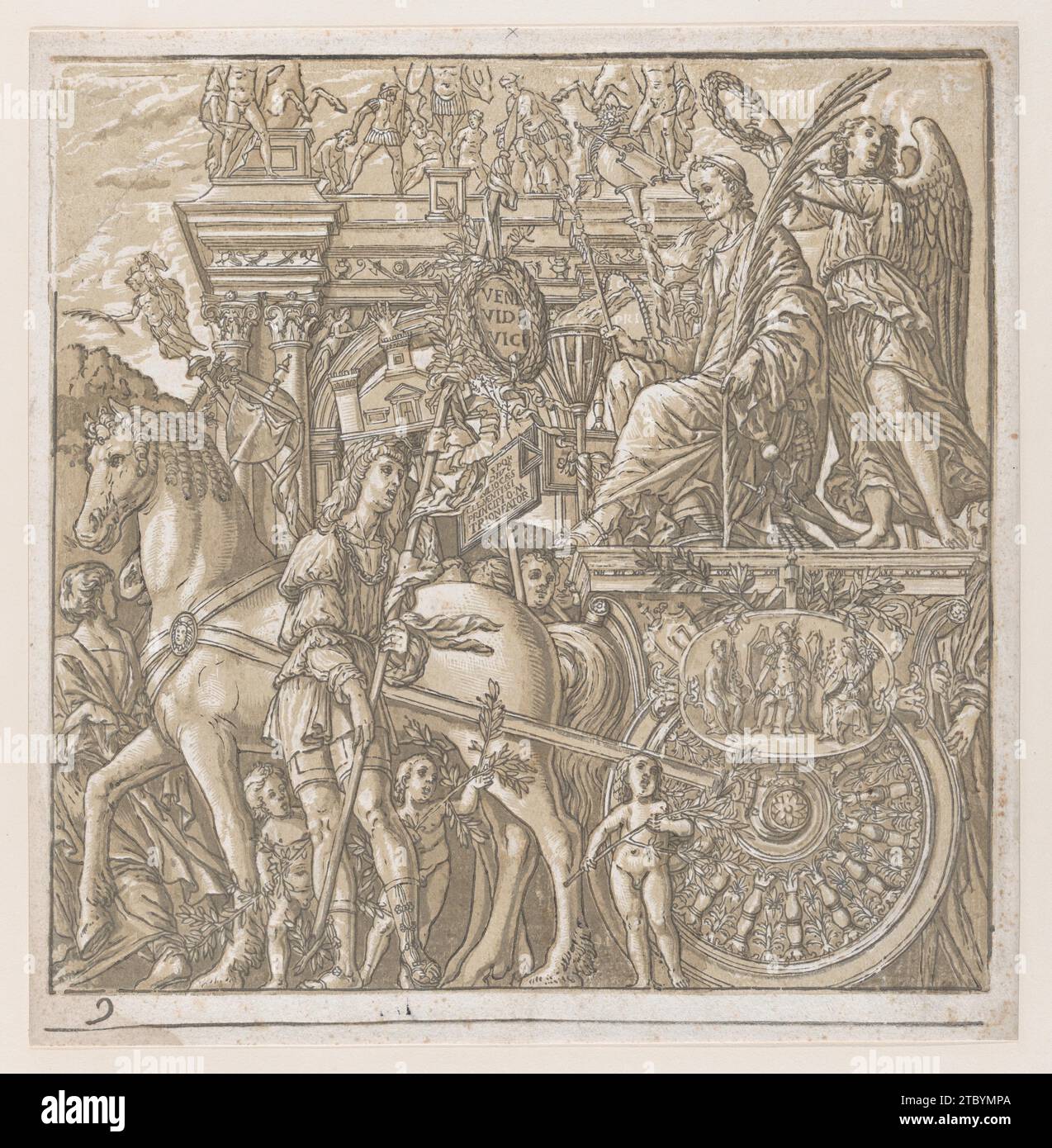 Sheet 9: Julius Ceasar in his horse-drawn chariot, from 