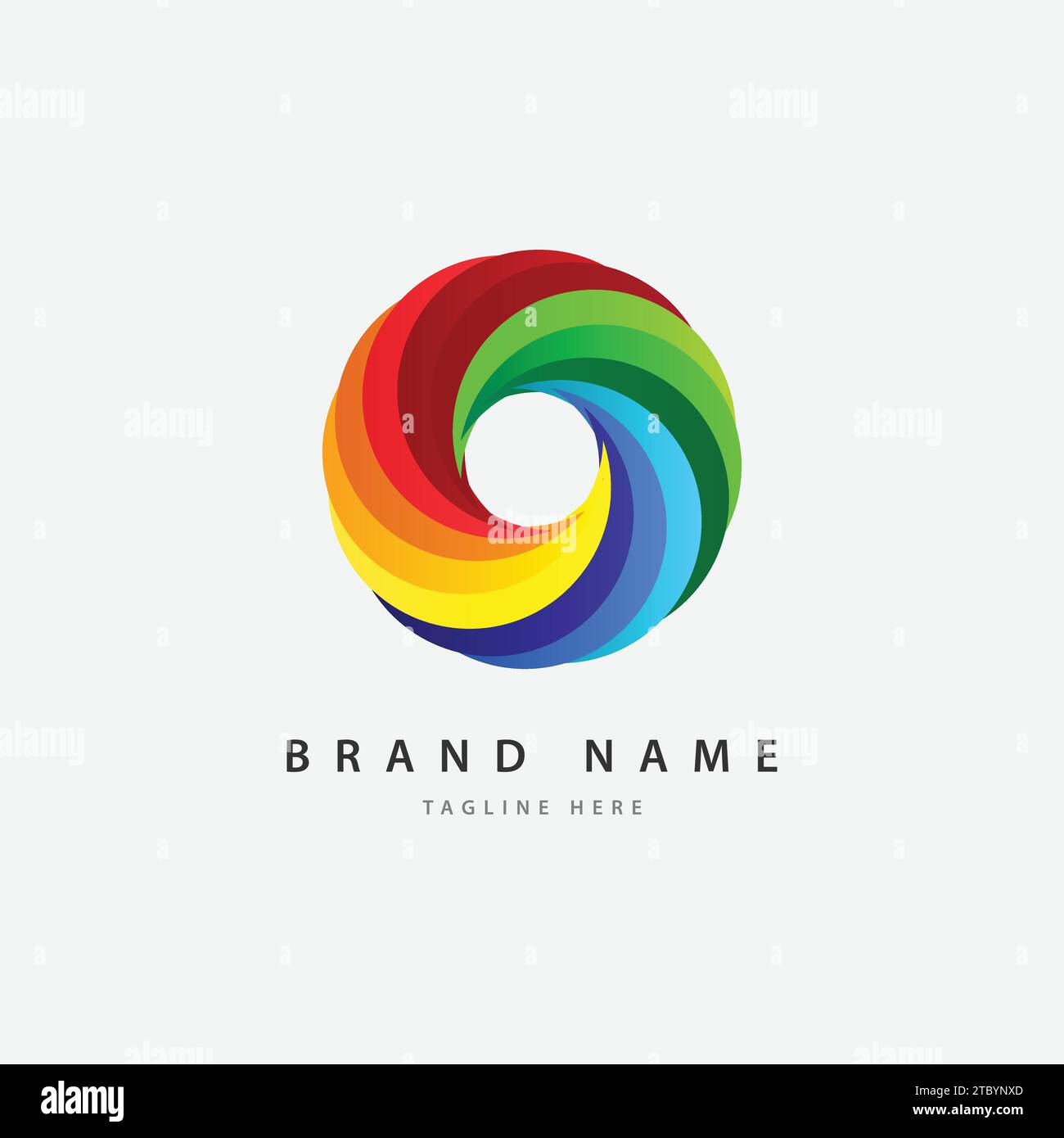 Colorful abstract media logo template design concept Stock Vector