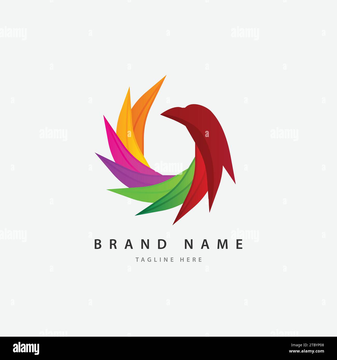 Colorful eagle bird logo template design concept Stock Vector