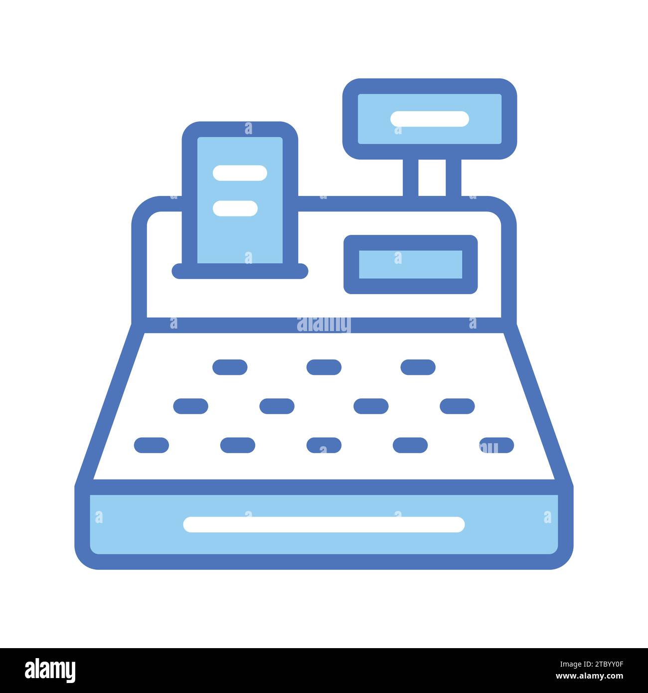 Payment counter machine, cash register icon in modern design style