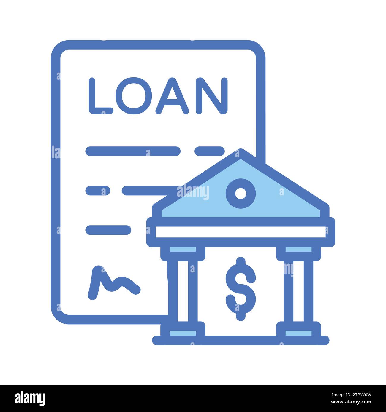 Grab this carefully crafted loan agreement vector design Stock Vector