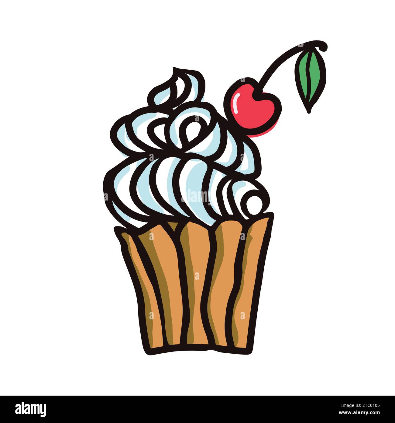 Sweet food vector sketchy illustrations of dessert. Macaroon, muffin