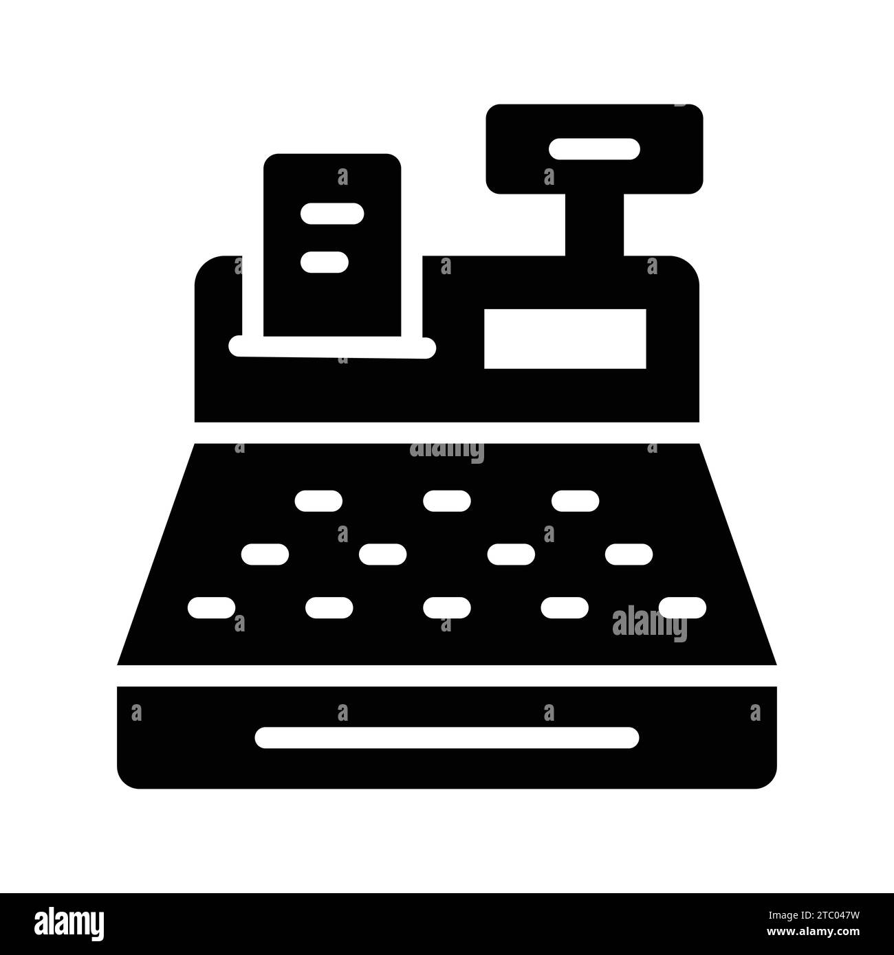 Payment counter machine, cash register icon in modern design style