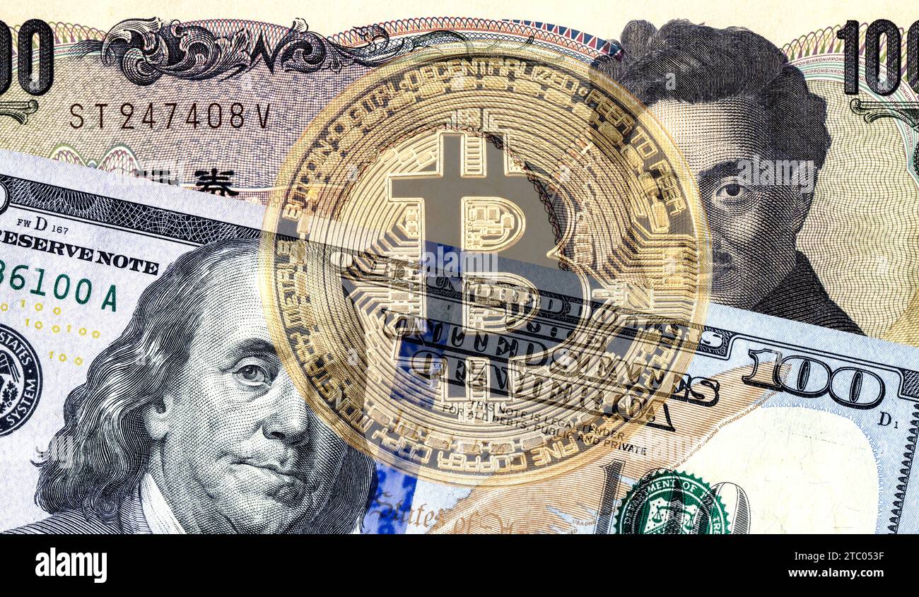 Japanese yen banknote, american dollar and chinese yuan currency for trade  and economic concept, tax, stock market of asia Stock Photo - Alamy