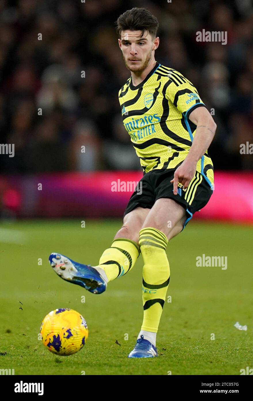 Arsenal's Declan Rice during the Premier League match at Villa Park ...