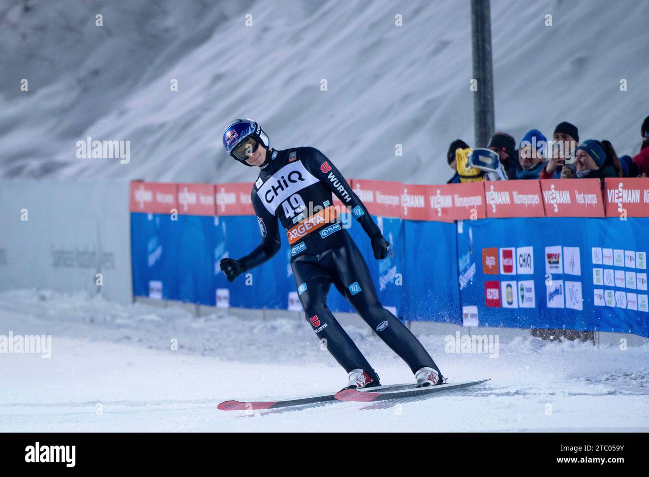 Andreas Wellinger (Deutschland, SC Ruhpolding) im Ziel, GER, FIS ...