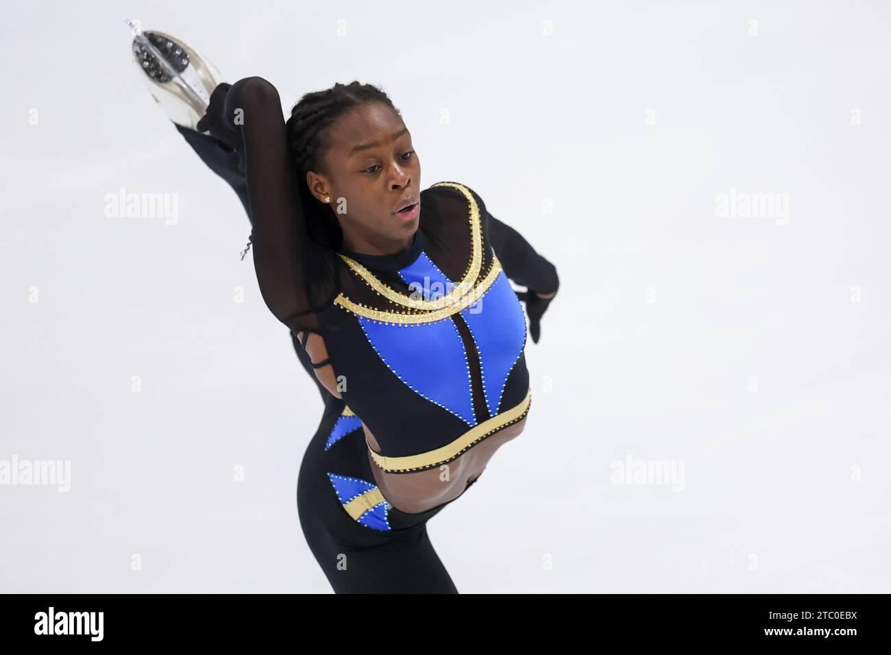 Zagreb, Hrvatska. 09th Dec, 2023. Clemence Mayindu of France competes