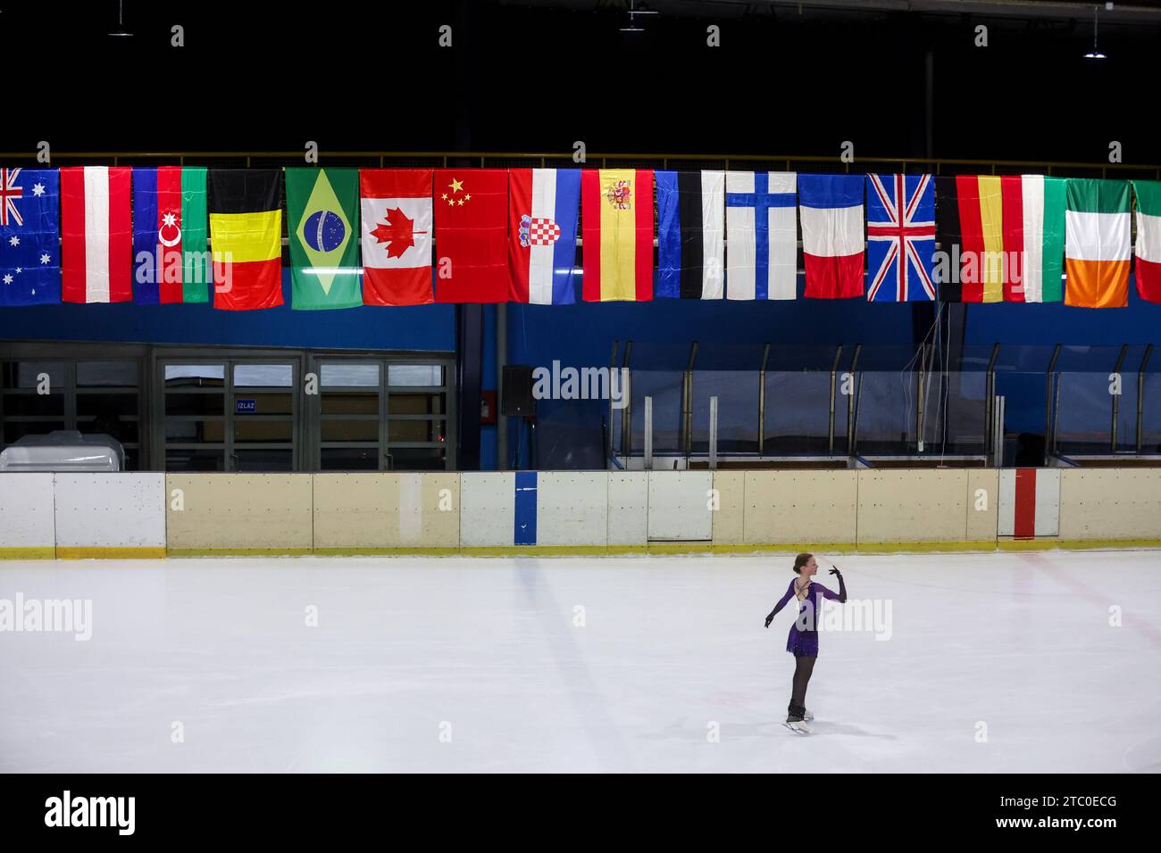 Zagreb, Hrvatska. 09th Dec, 2023. Sarina Joos of Italy competes in the