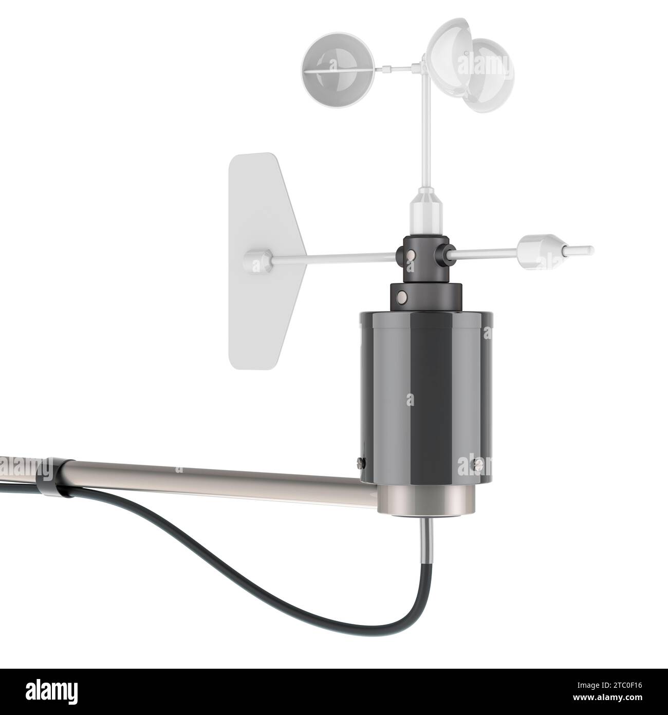 Anemometer, 3D rendering isolated on white background Stock Photo Alamy