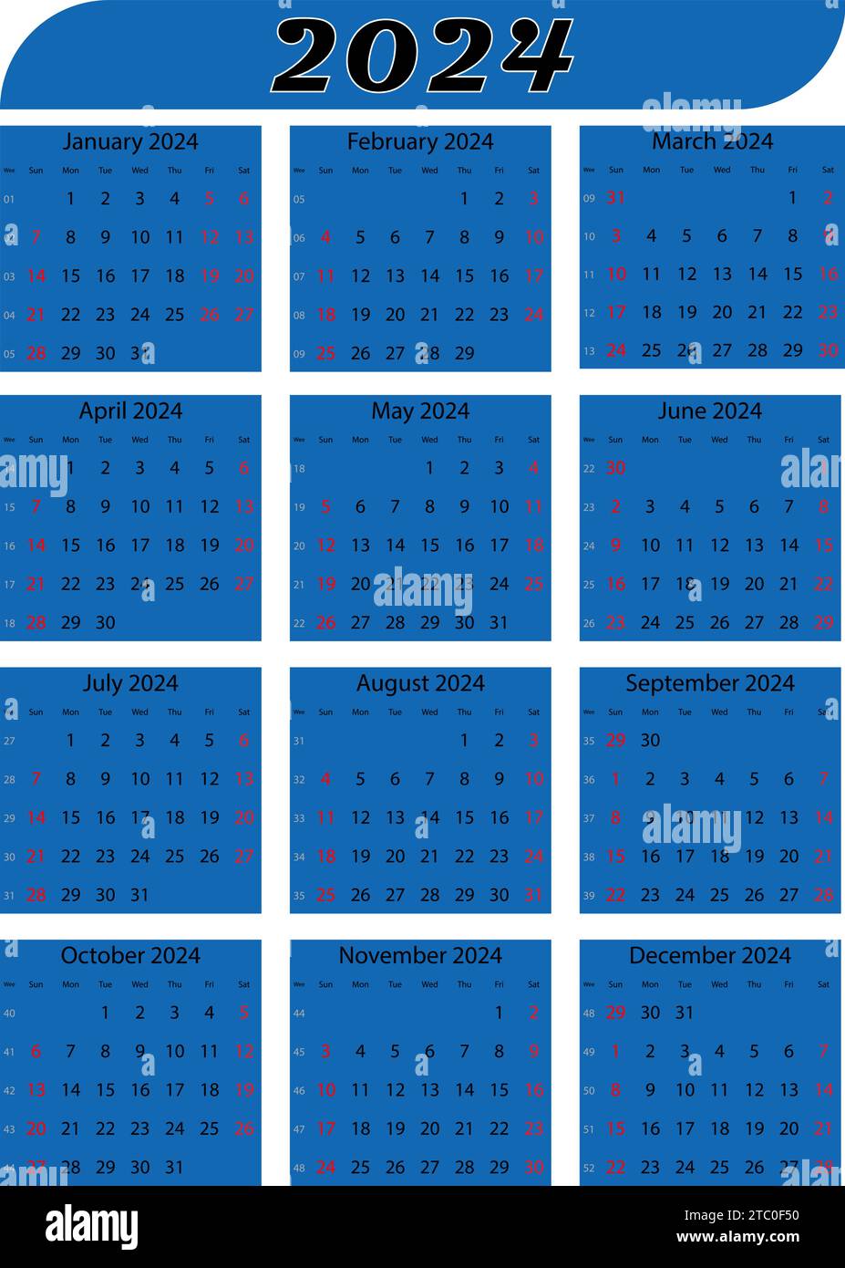calendar 2024 Happy new year 2024 design illustrations, Premium vector