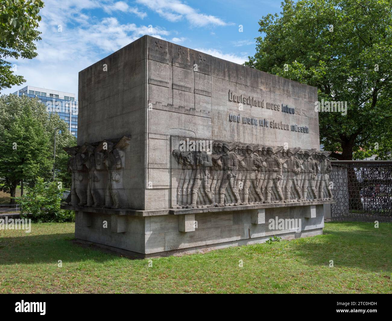The Kriegerdenkmal am Dammtordamm war memorial in Dammtor area of Hamburg, Germany. Stock Photo