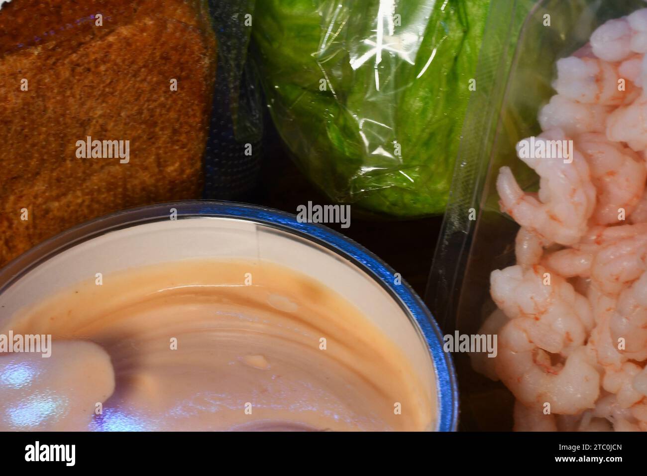 A prawn cocktail ingredients ready to be made Stock Photo Alamy