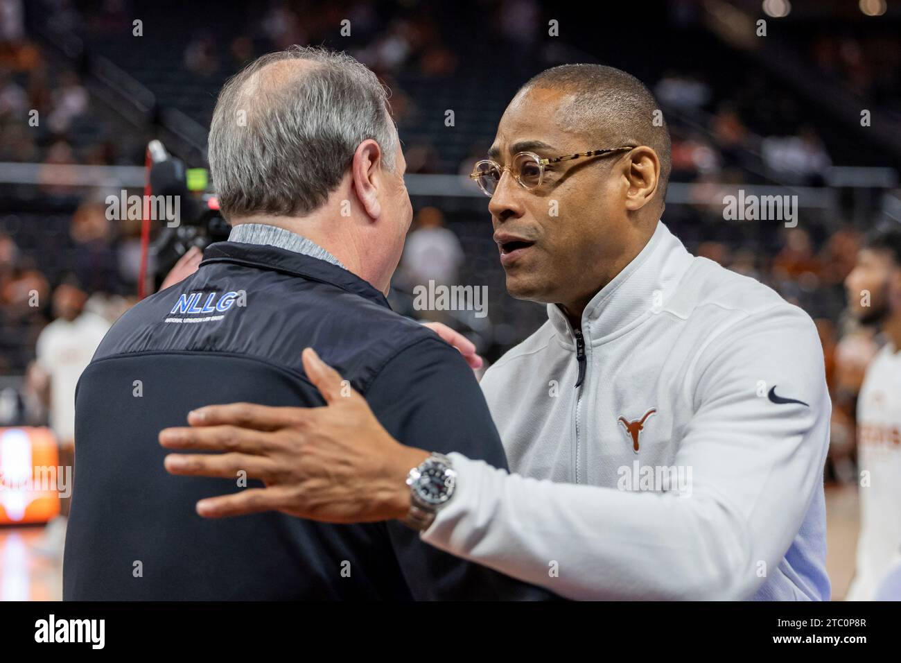 AUSTIN, TX - DECEMBER 09: Texas Longhorns head coach Rodney Terry and Houston Christian Huskies