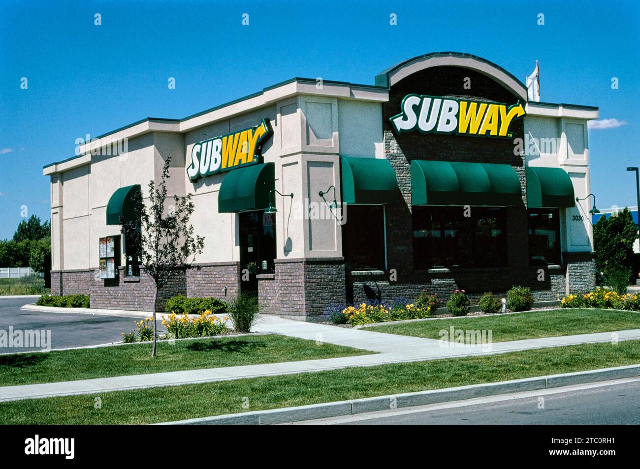Subway fast food restaurant, Meridian, Idaho, USA, John Margolies Roadside America Photograph Archive, 2004 Stock Photo