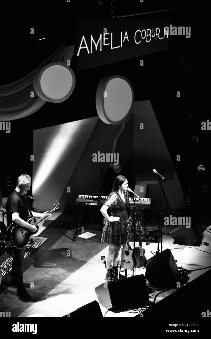 Teesside’s Amelia Coburn and her full band (Amelia Coburn and Friends) perform live at ARC, Stockton-on-Tees. Credit: James Hind/Alamy Live News. Stock Photo