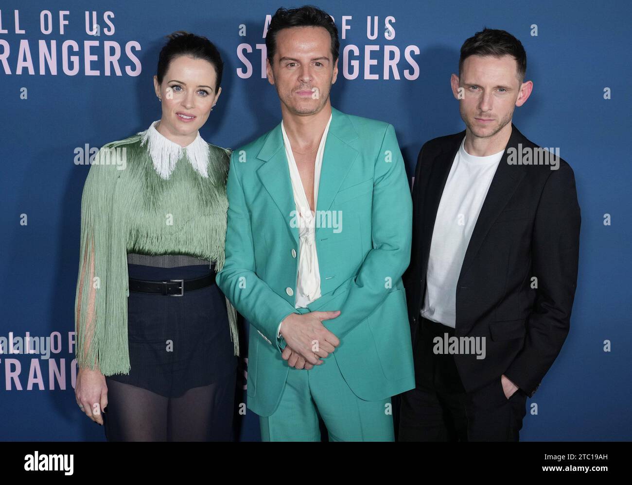 Los Angeles, USA. 09th Dec, 2023. (LR) Claire Foy, Andrew Scott and