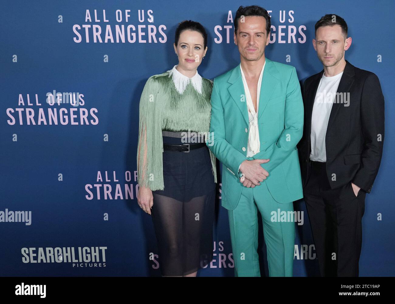 Los Angeles, USA. 09th Dec, 2023. (LR) Claire Foy, Andrew Scott and
