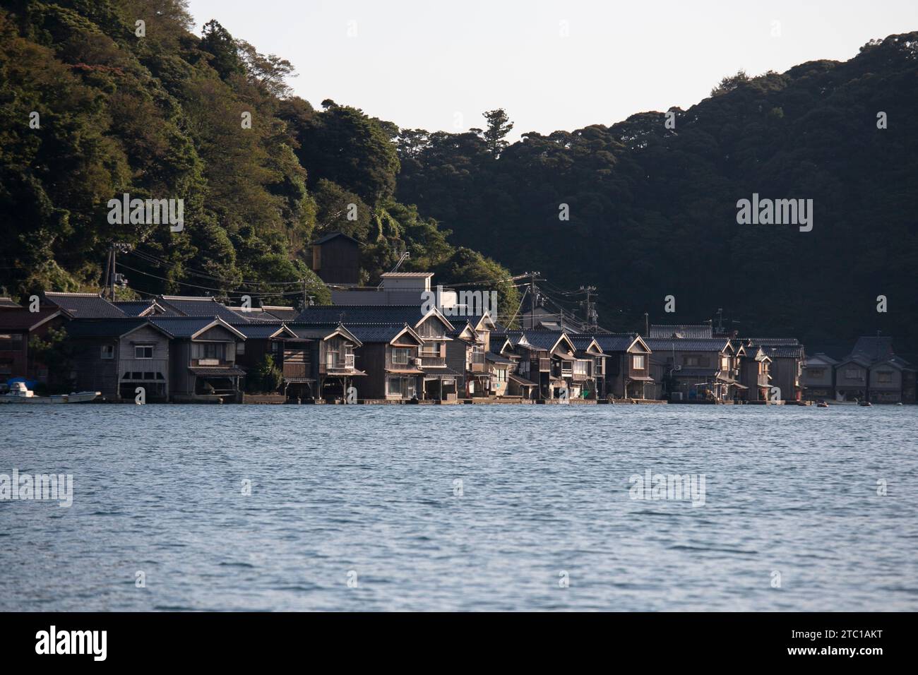 Funaya Beautiful fishing village of Ine in the north of Kyoto. Funaya or boat ...