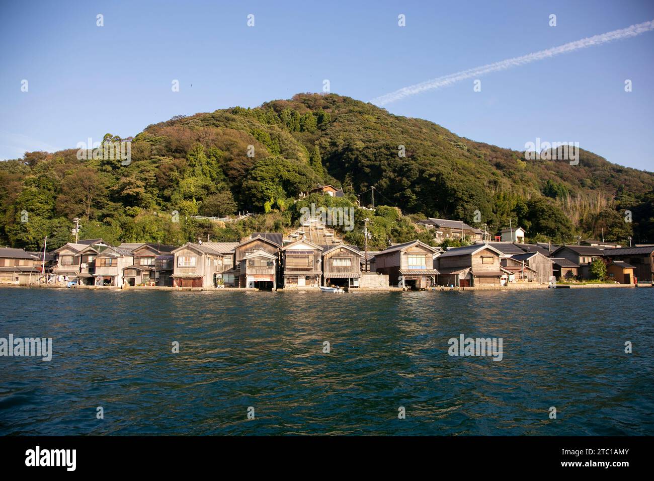 Funaya Beautiful fishing village of Ine in the north of Kyoto. Funaya or boat ...