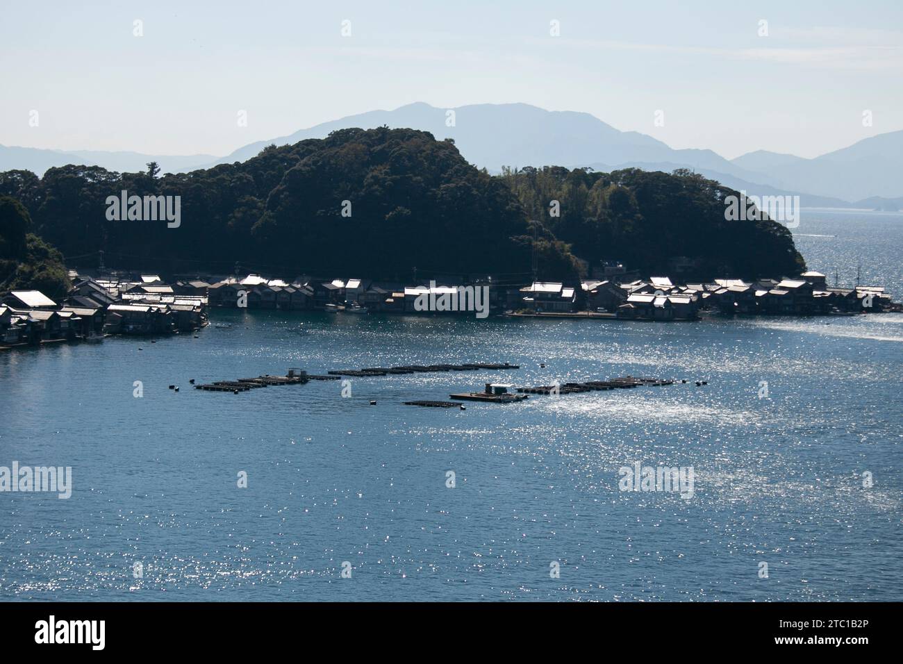 Fish farms located in Ine bay in the beautiful fishing village of Ine
