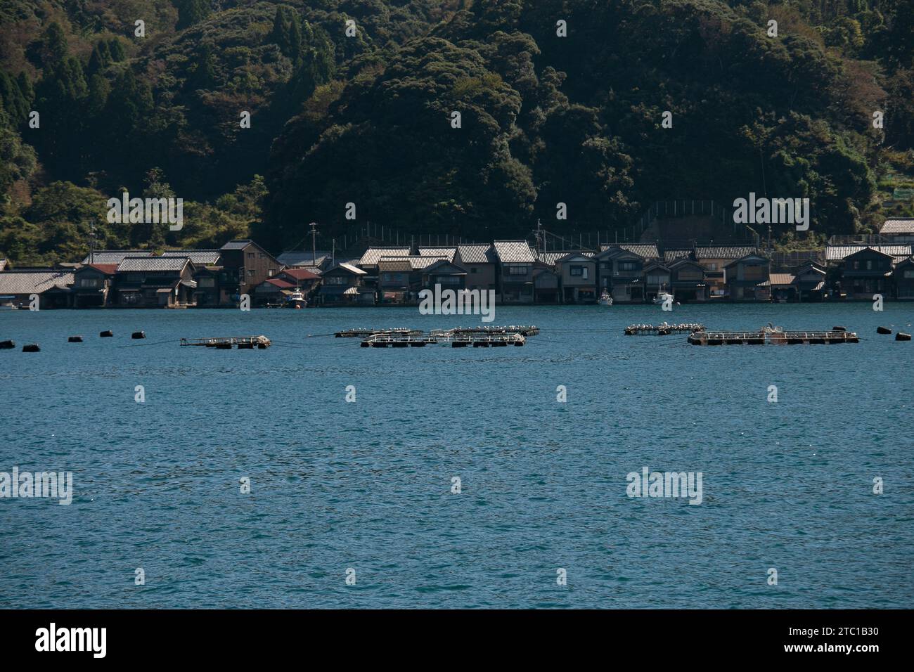 Fish farms located in Ine bay in the beautiful fishing village of Ine