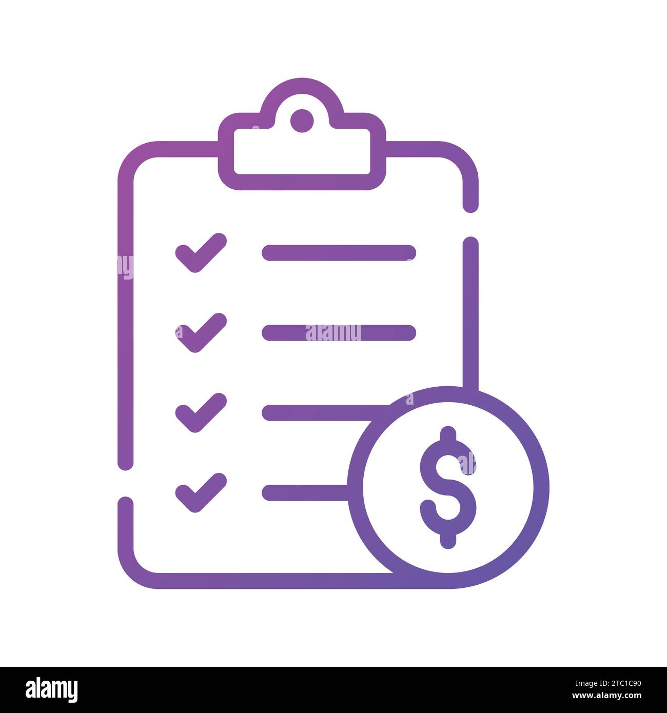 Financial checklist vector design in trendy style, editable icon. Stock Vector