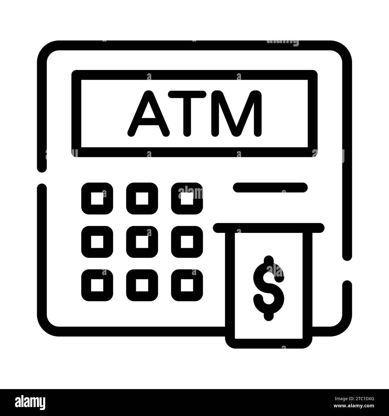 An icon design of instant banking, flat vector of cash dispenser, atm machine. Stock Vector