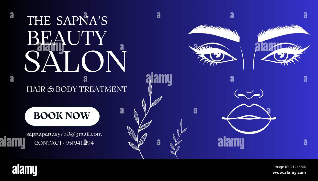 beautiful and amazing salon poster and banner design vector for