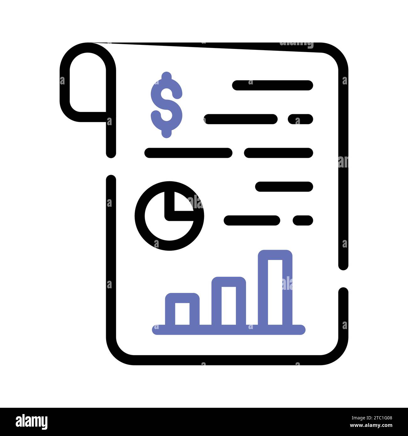 Check this beautifully designed icon of business report, statistics vector in flat style. Stock Vector