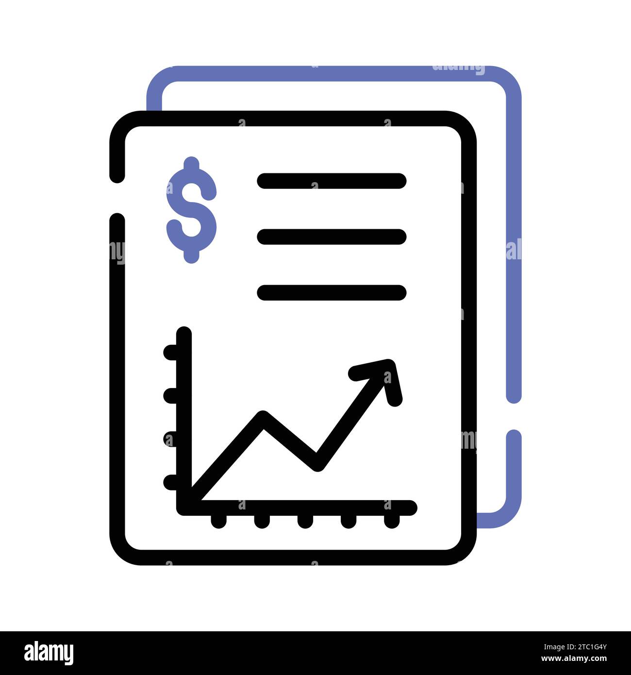 Communicate your business performance with our professional Financial report icon, premium vector. Stock Vector