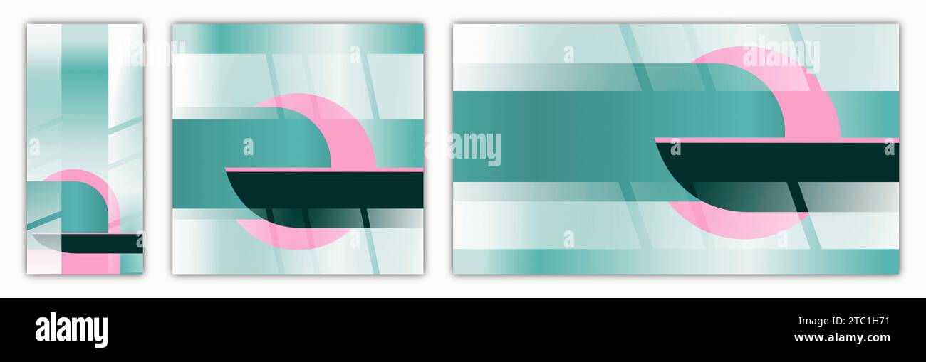 Templates set of cover header brochure. Horizontal vertical square ...