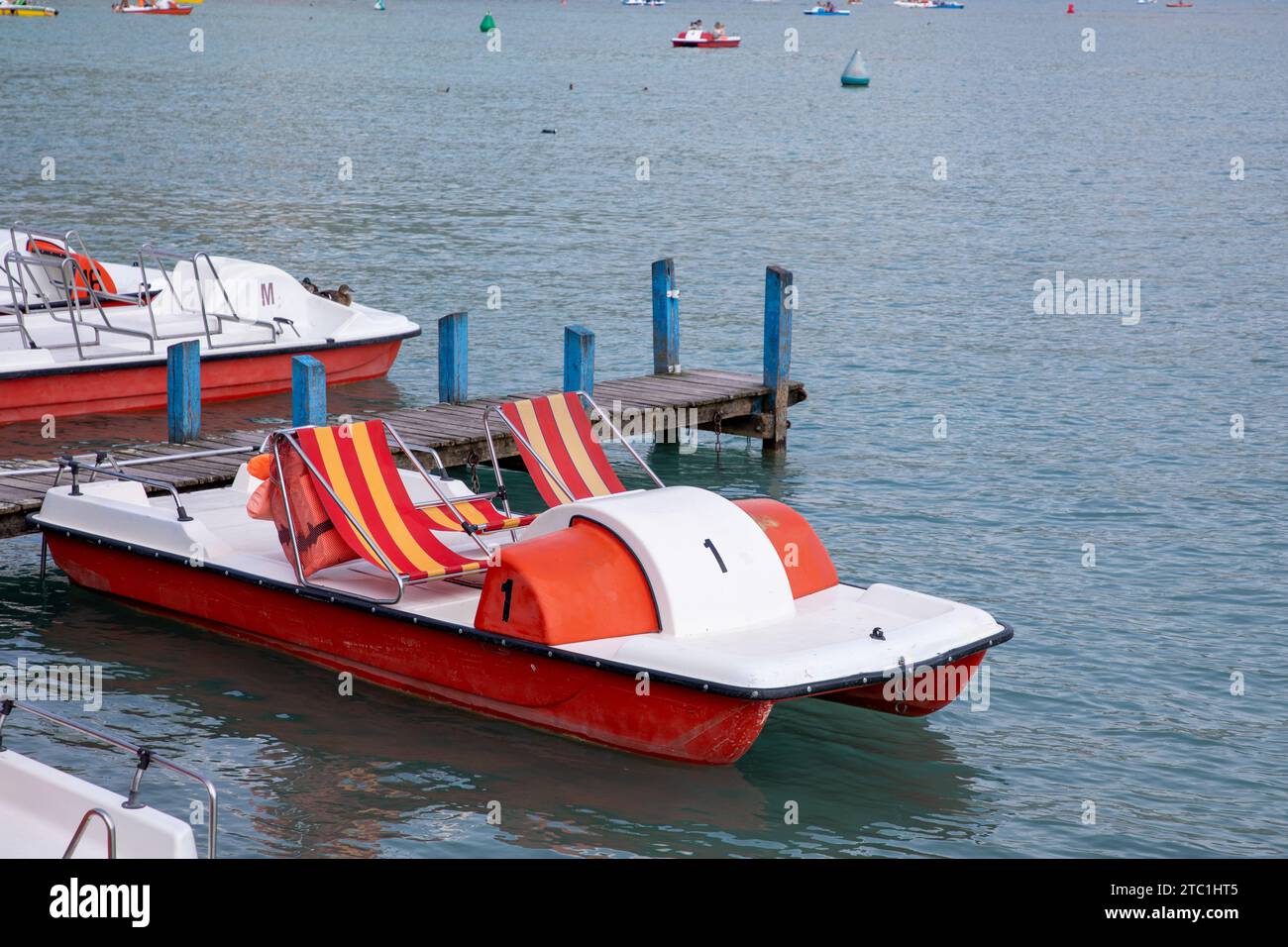 pedal boat for tourism fun in annecy lake Stock Photo Alamy
