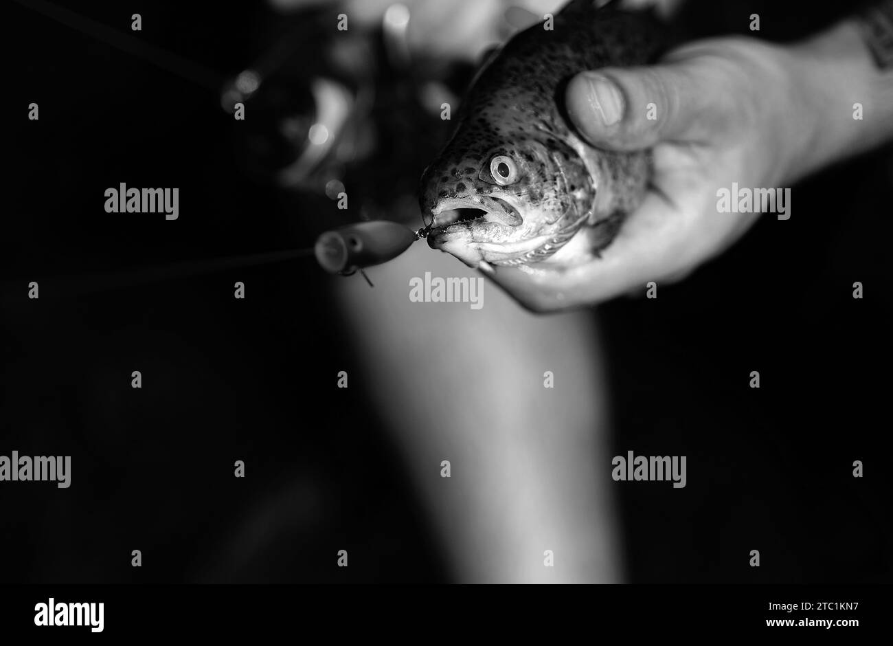 Bass fishing Black and White Stock Photos & Images - Alamy
